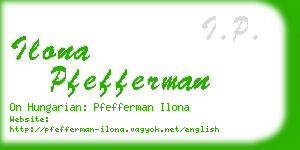 ilona pfefferman business card